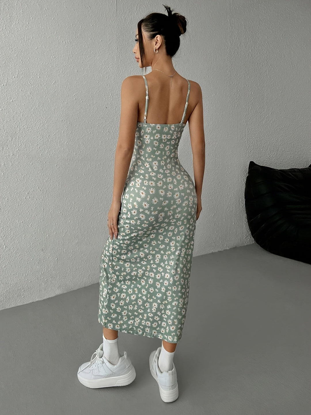 Isla | Minimal High-Slit Dress
