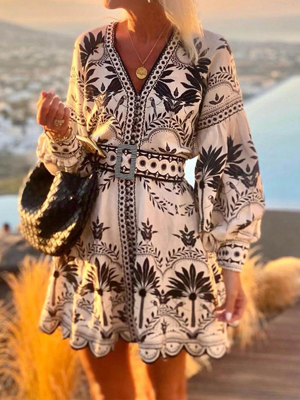 Marigold | Printed Beach Mini Dress