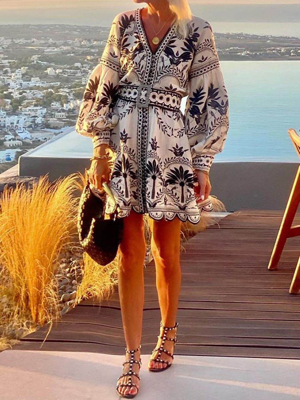 Marigold | Printed Beach Mini Dress