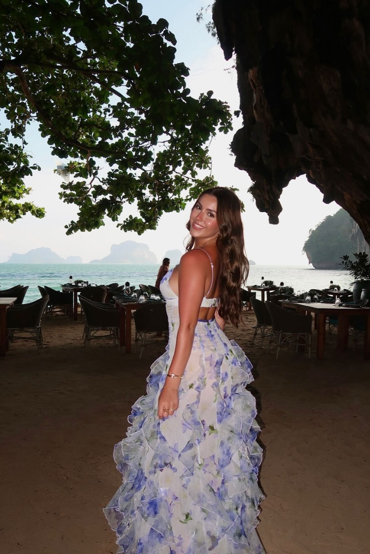 Martini | Ocean Ruffle Maxi Dress
