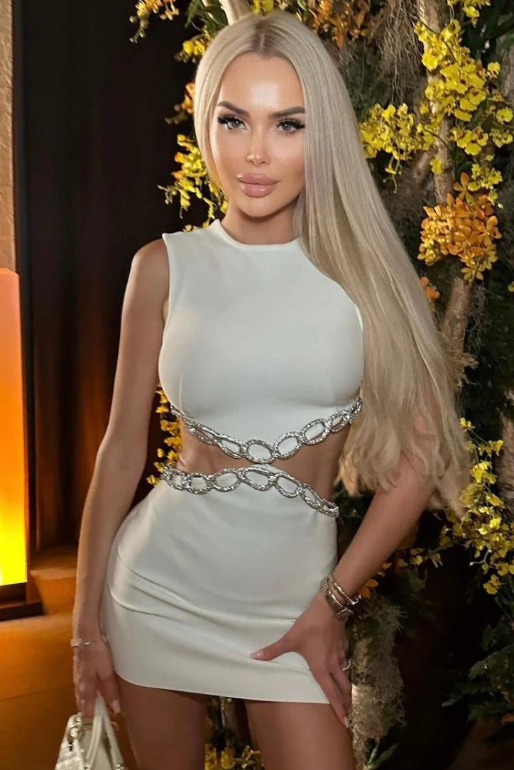 Milla | White Diamond Mini Dress