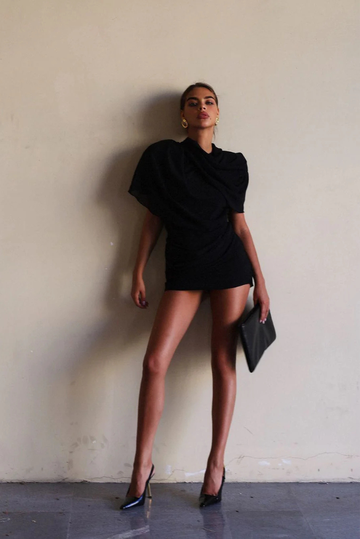 Siennah | Black Mini Dress