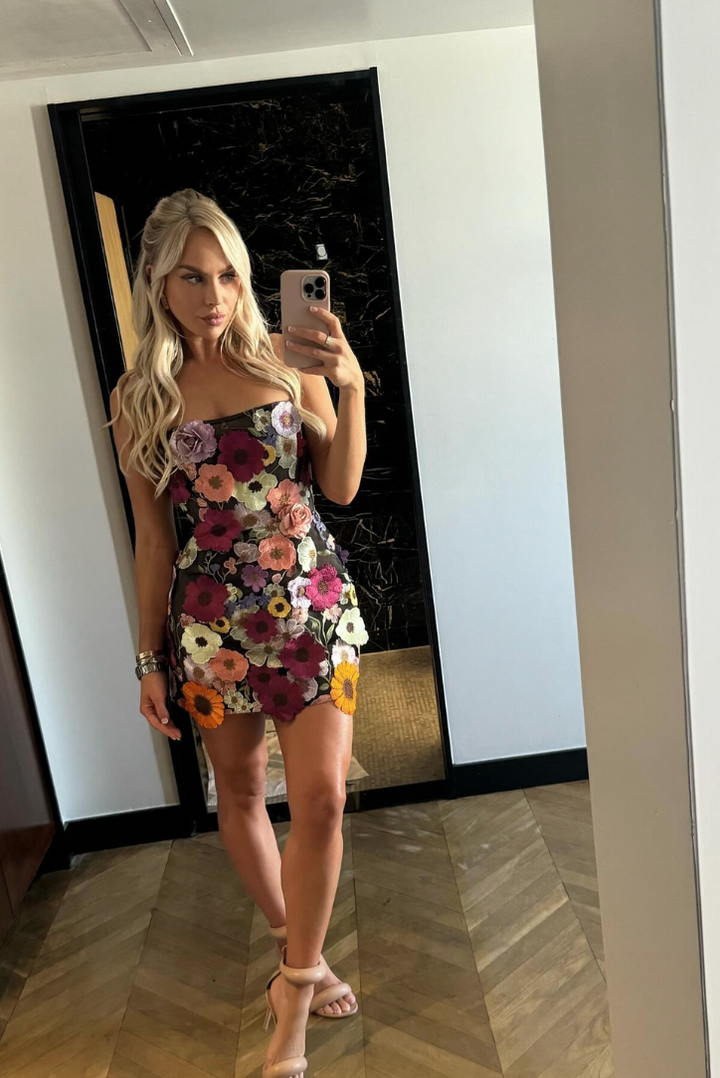 Taylor | Black Corset Mini Dress