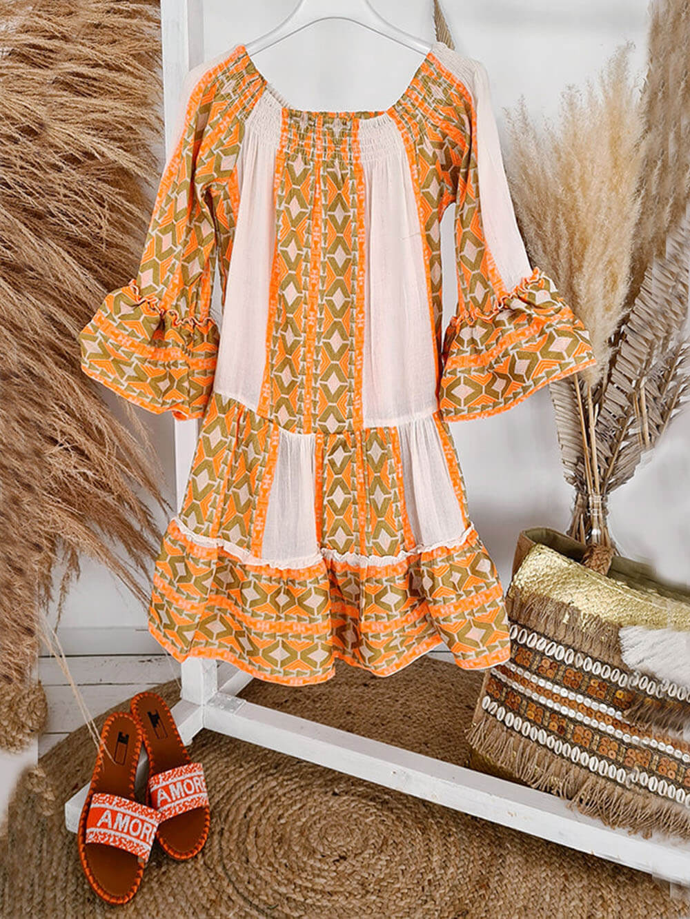 Joyce | Boho Off-Shoulder Dress