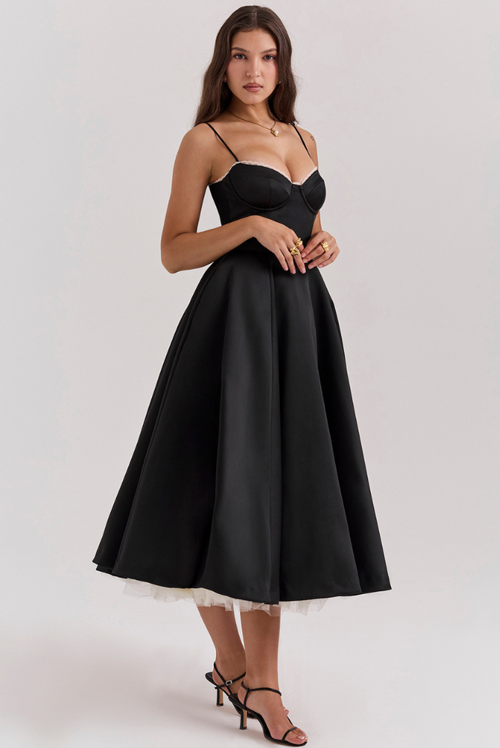Cindy | Midi Dress Black