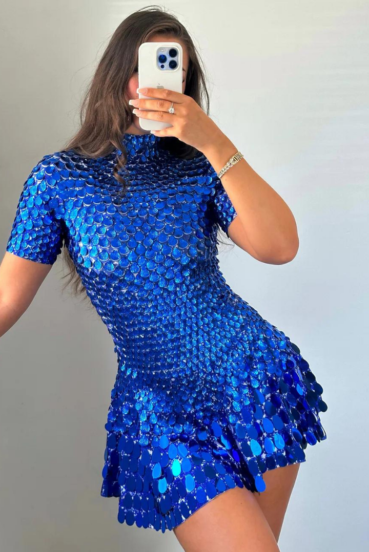Athena | Blue Mini Dress
