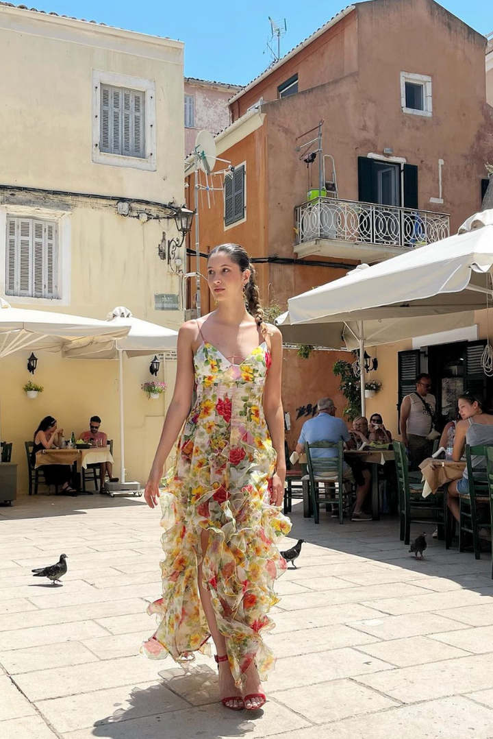 Martini | Ruffle Maxi Dress