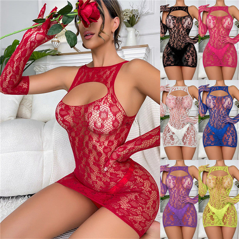 Lyn | Mesh Skirt & Gloves Set