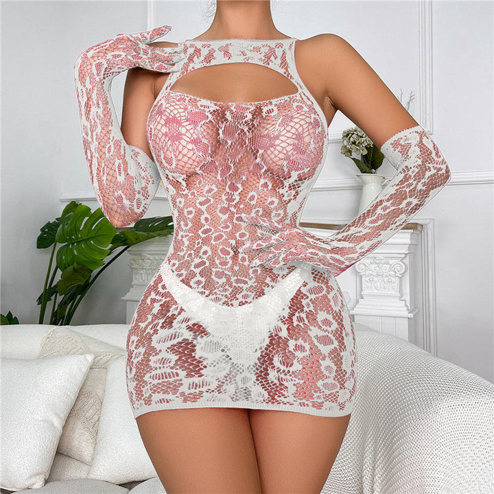 Lyn | Mesh Skirt & Gloves Set