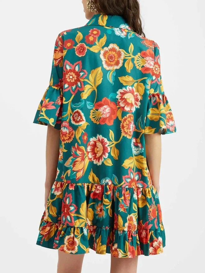 Grace | Unique Floral Print Mini Dress