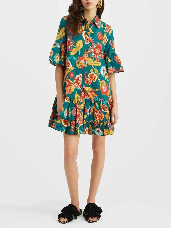 Grace | Unique Floral Print Mini Dress
