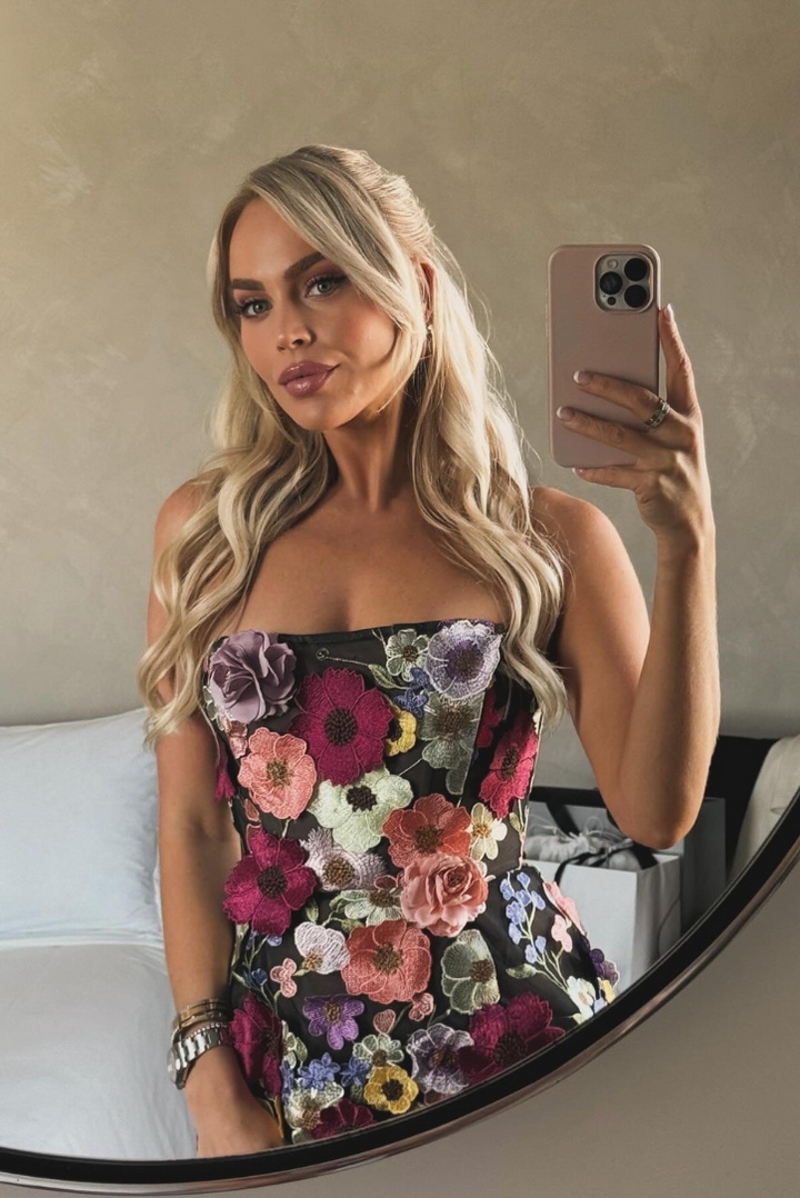 Taylor | Black Corset Mini Dress