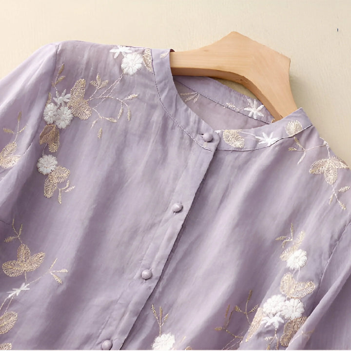 Mila | Embroidered Cotton Top