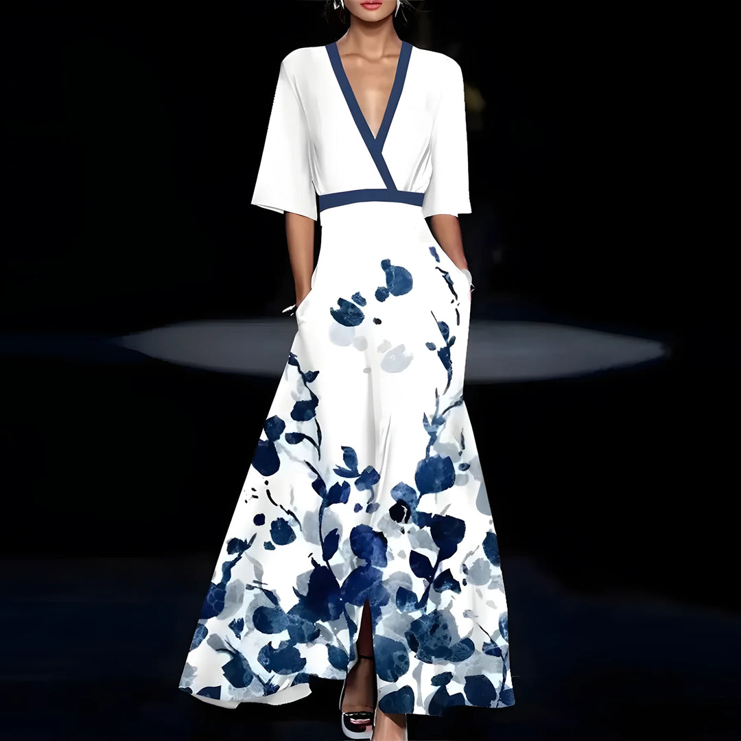 Evie | Elegant Dress With Flower Pattern