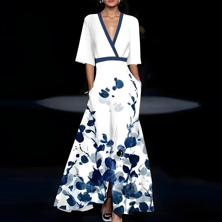 Evie | Elegant Dress With Flower Pattern