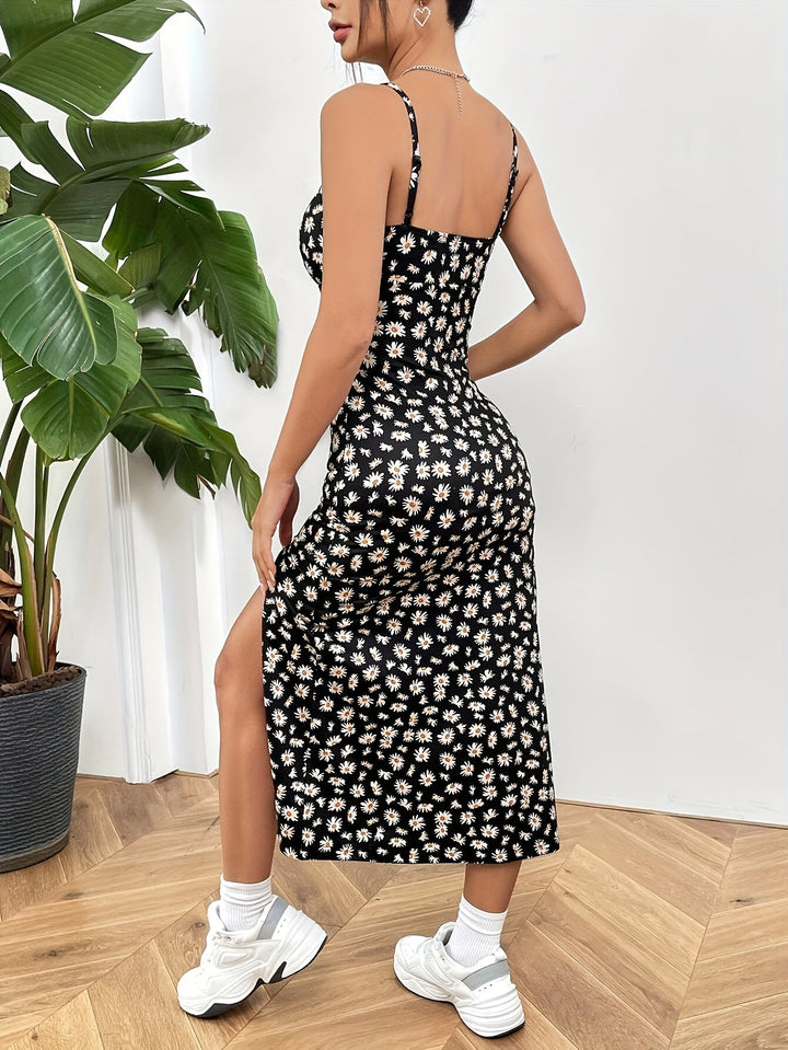 Isla | Minimal High-Slit Dress