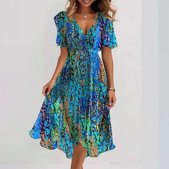 Lina | Elegant Short Sleeve Dress