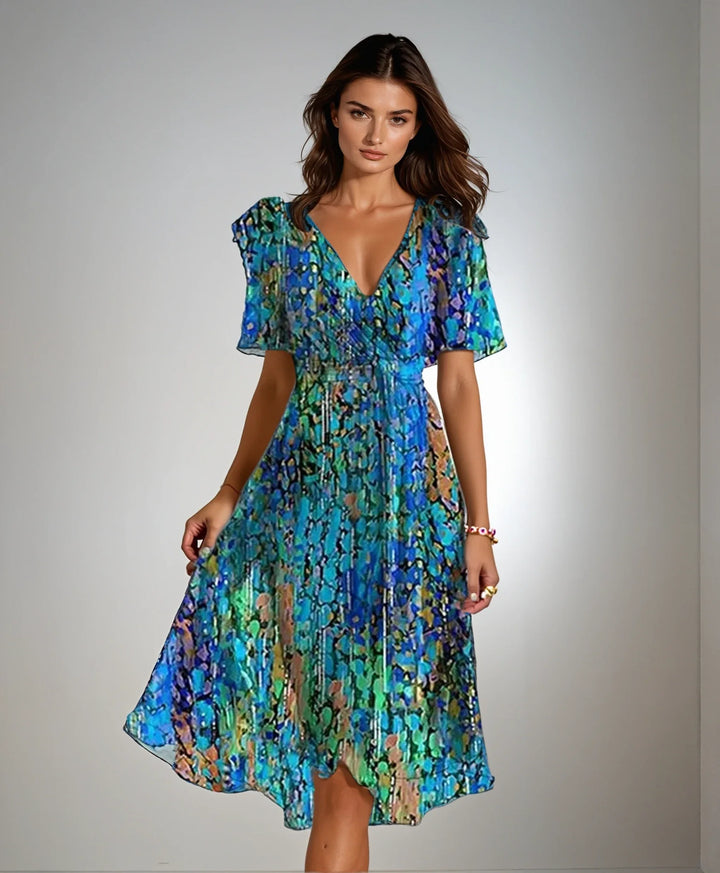 Lina | Elegant Short Sleeve Dress