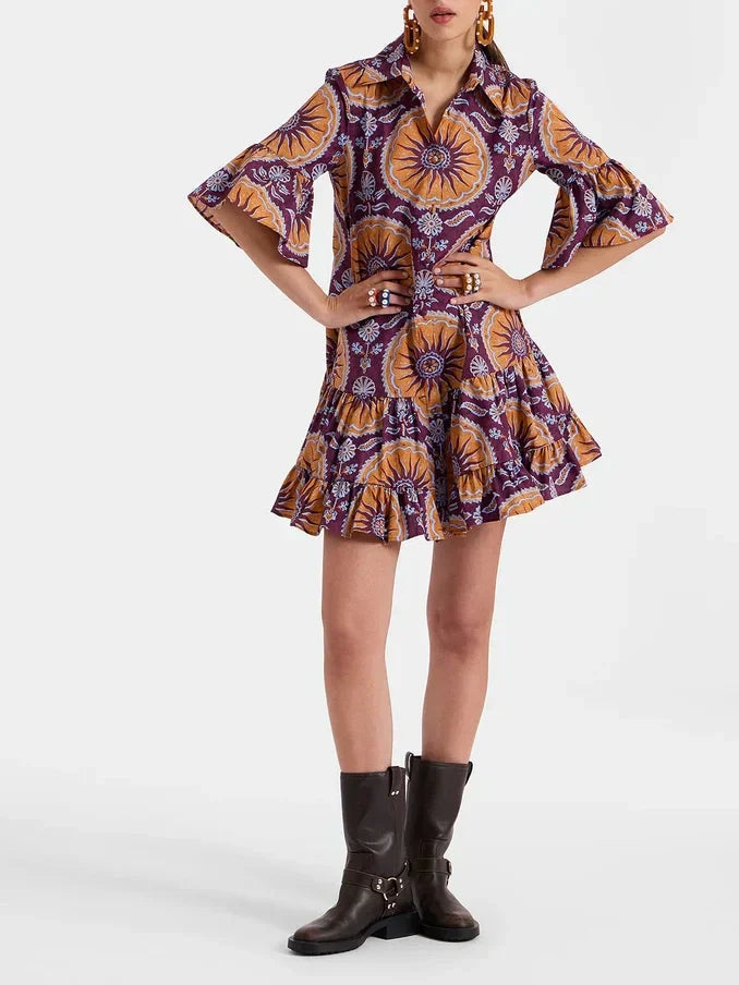 Cyra | Dropped Waist Tiered Mini Dress