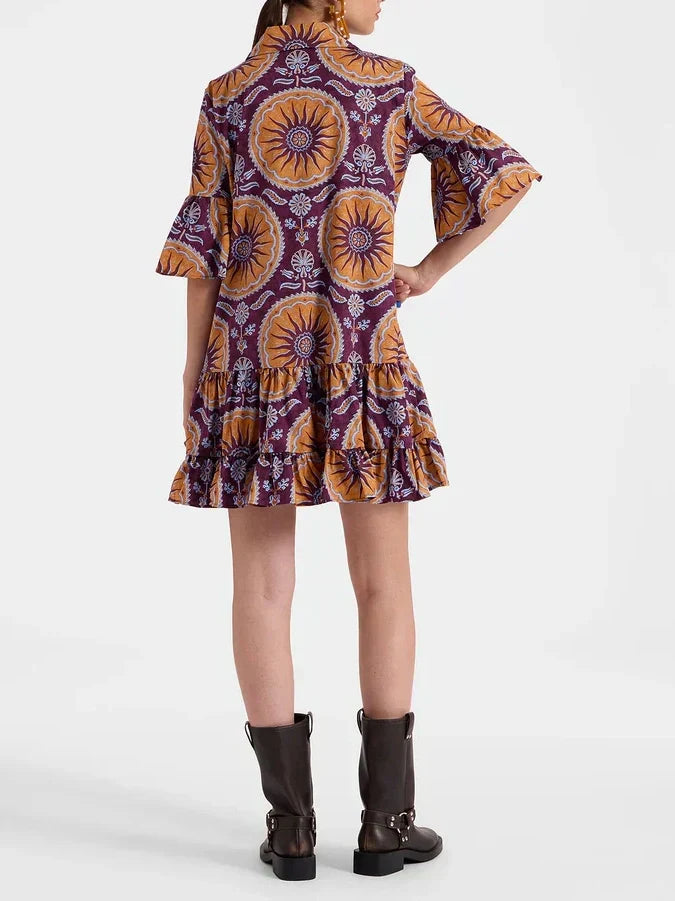 Cyra | Dropped Waist Tiered Mini Dress