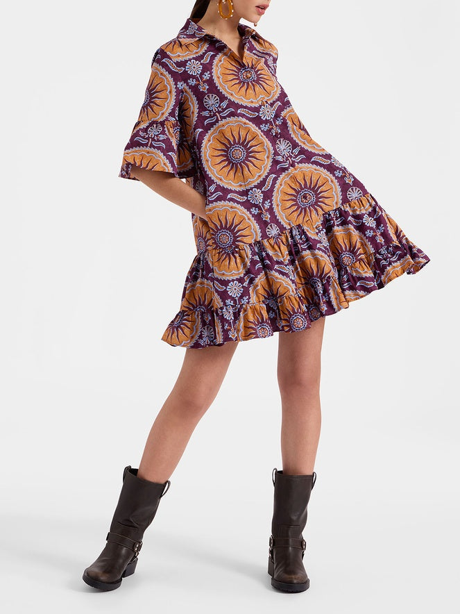 Cyra | Dropped Waist Tiered Mini Dress
