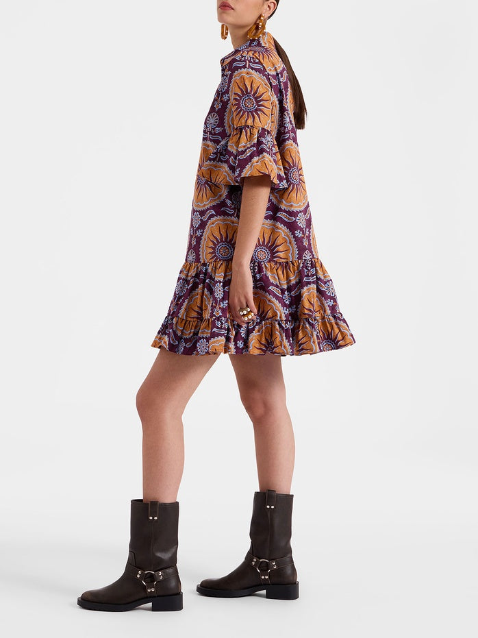 Cyra | Dropped Waist Tiered Mini Dress