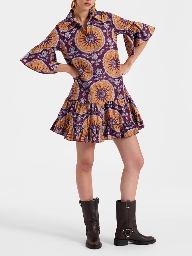 Cyra | Dropped Waist Tiered Mini Dress