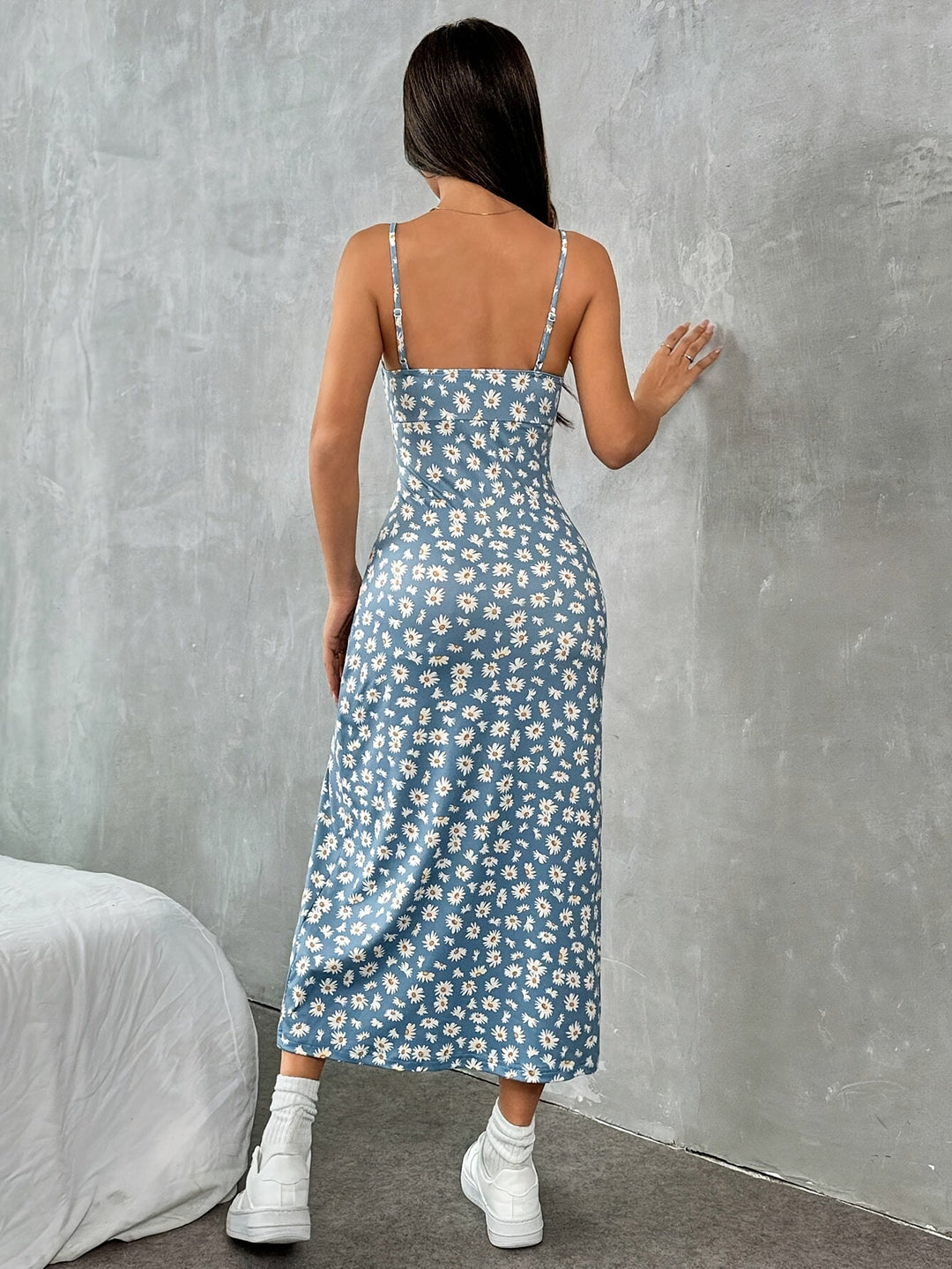 Isla | Minimal High-Slit Dress