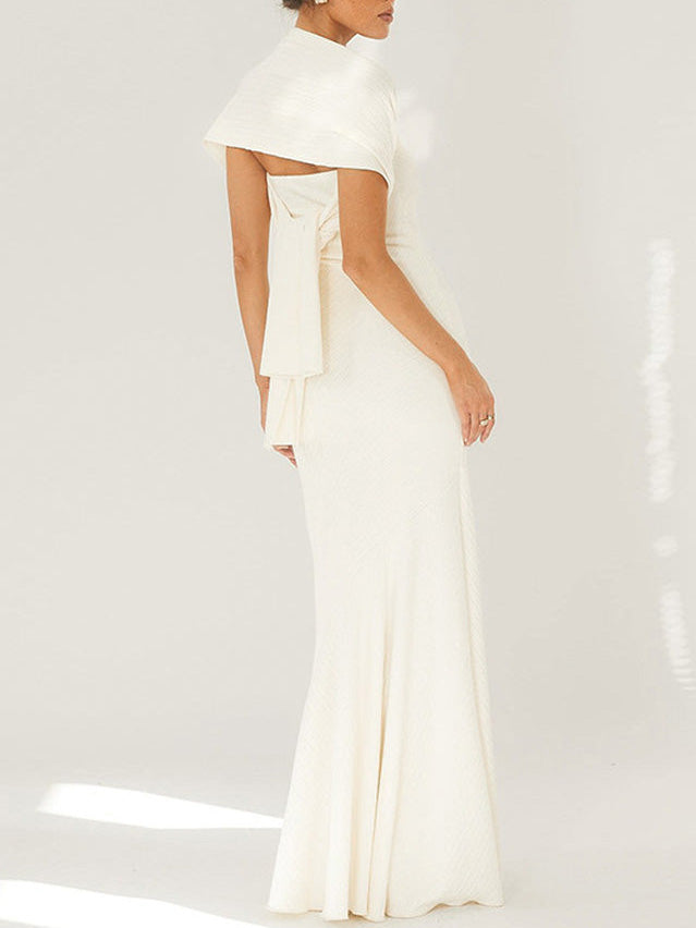 Adriana | Strapless One-Shoulder Fishtail Maxi