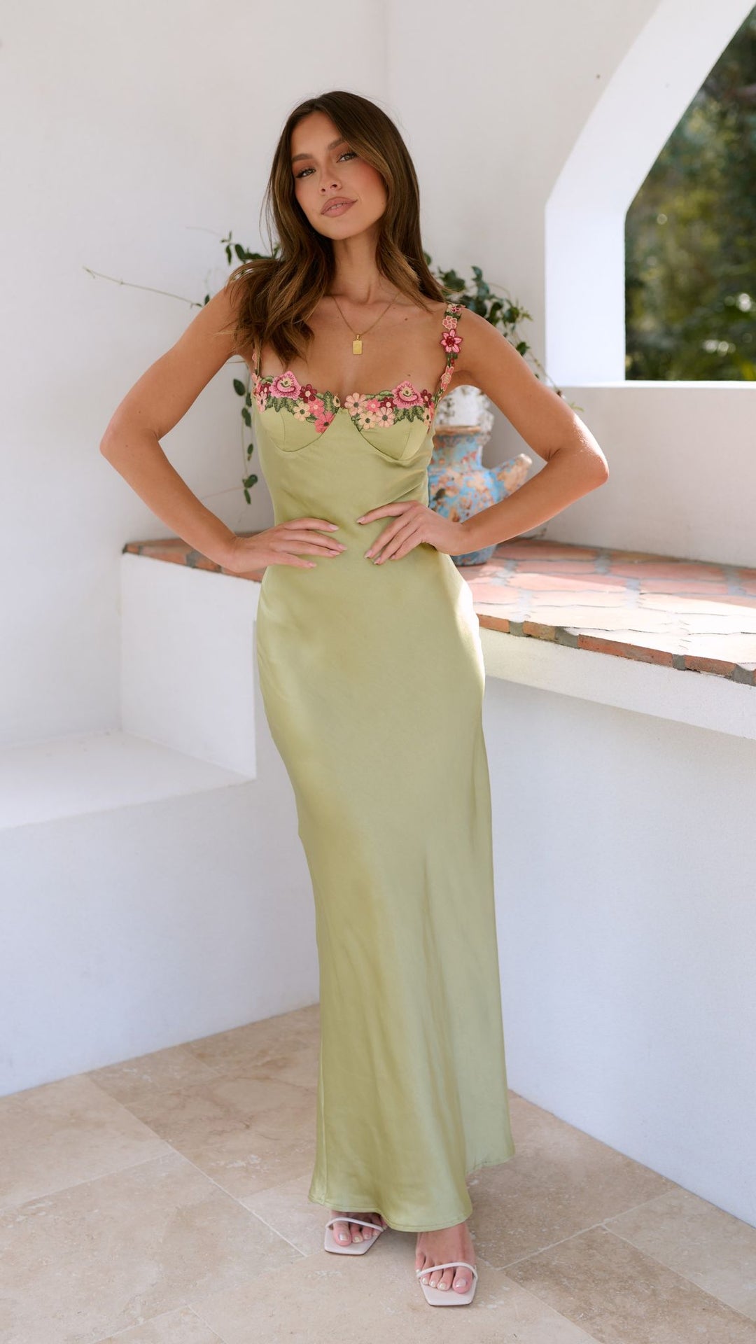Chelsey | Maxi Dress with Flower Detail