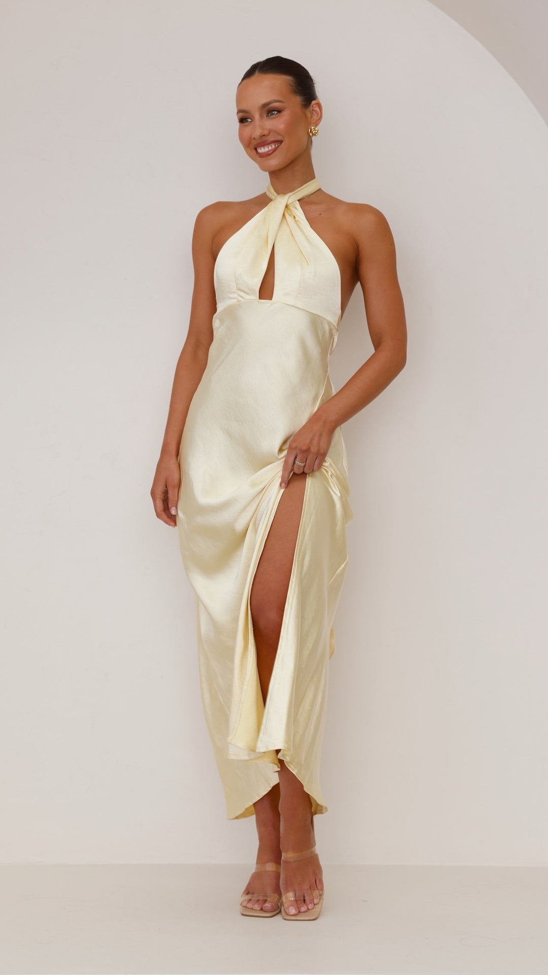 Vesta | Halter Dress Modern Elegance