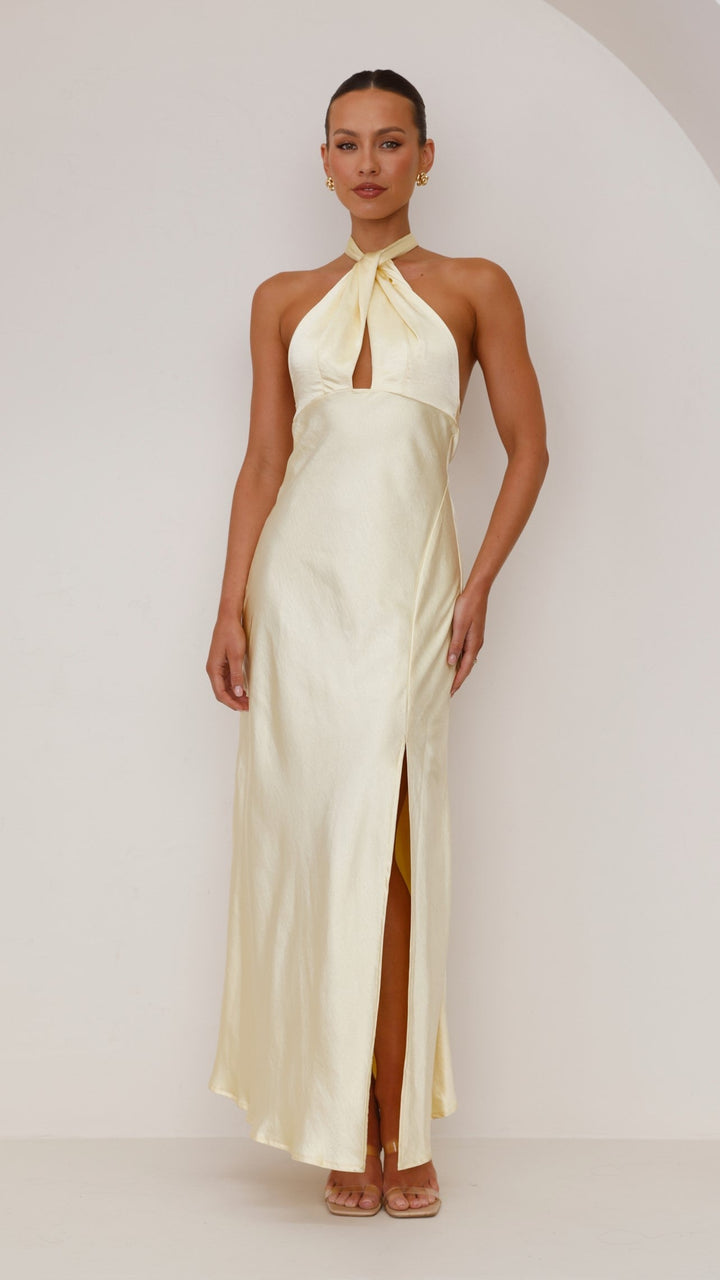 Vesta | Halter Dress Modern Elegance