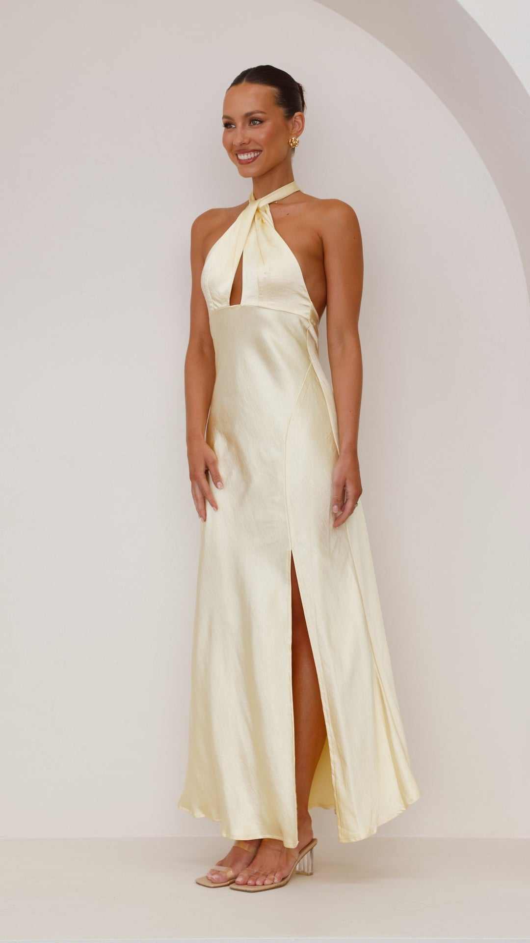 Vesta | Halter Dress Modern Elegance