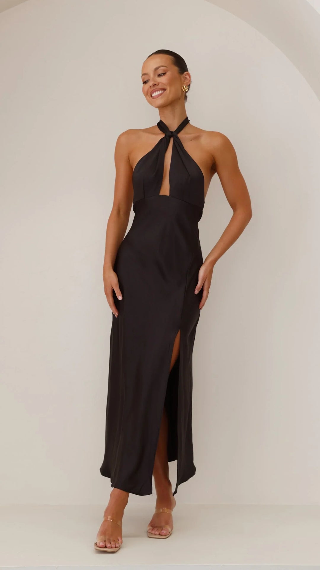 Vesta | Halter Dress Modern Elegance