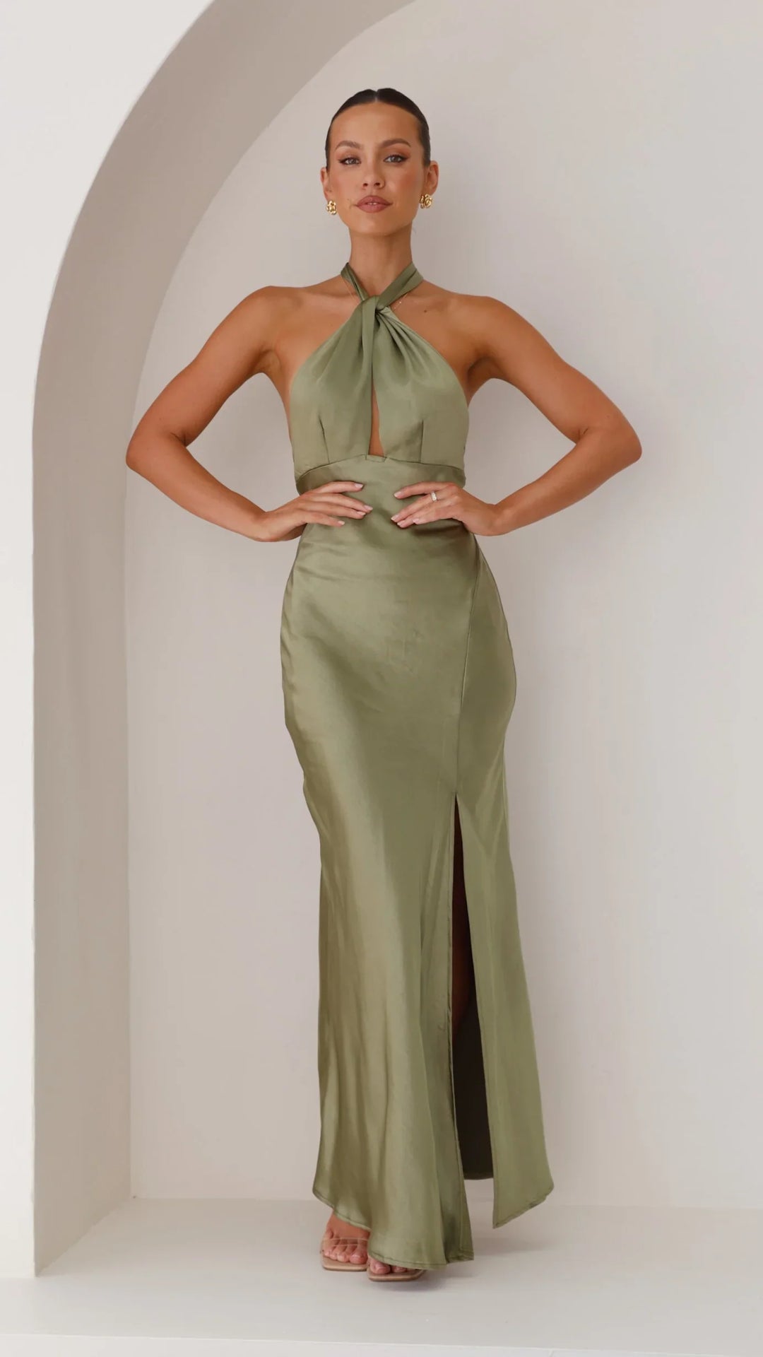 Vesta | Halter Dress Modern Elegance