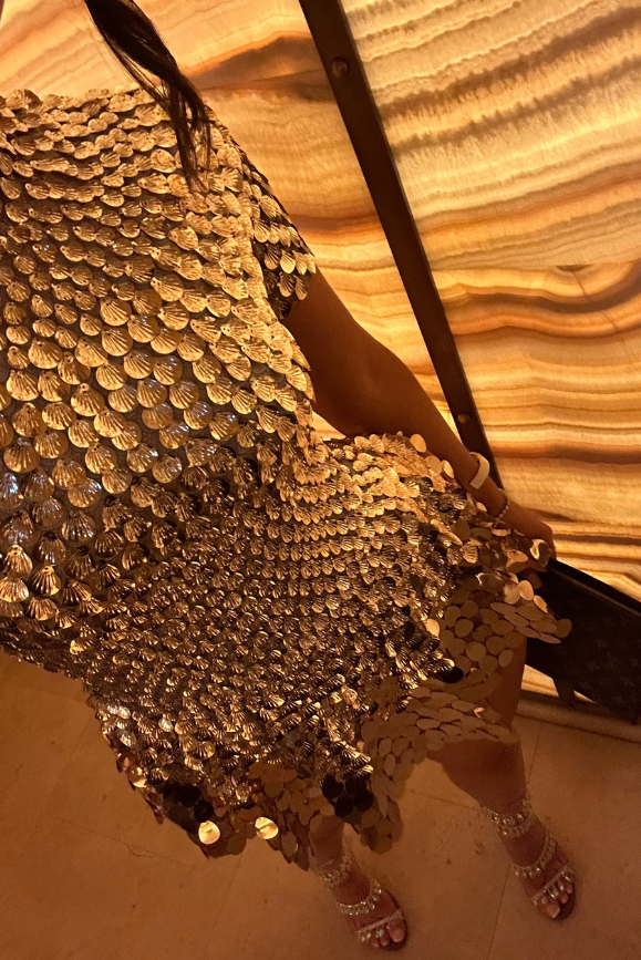 Athena | Champagne Mini Dress