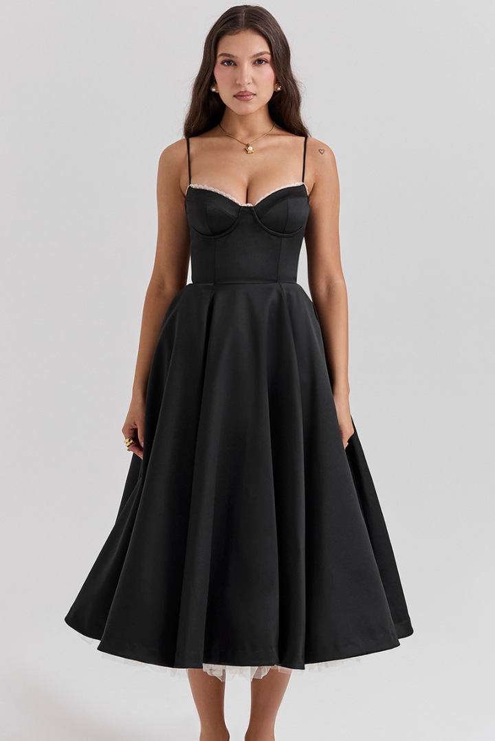 Cindy | Midi Dress Black