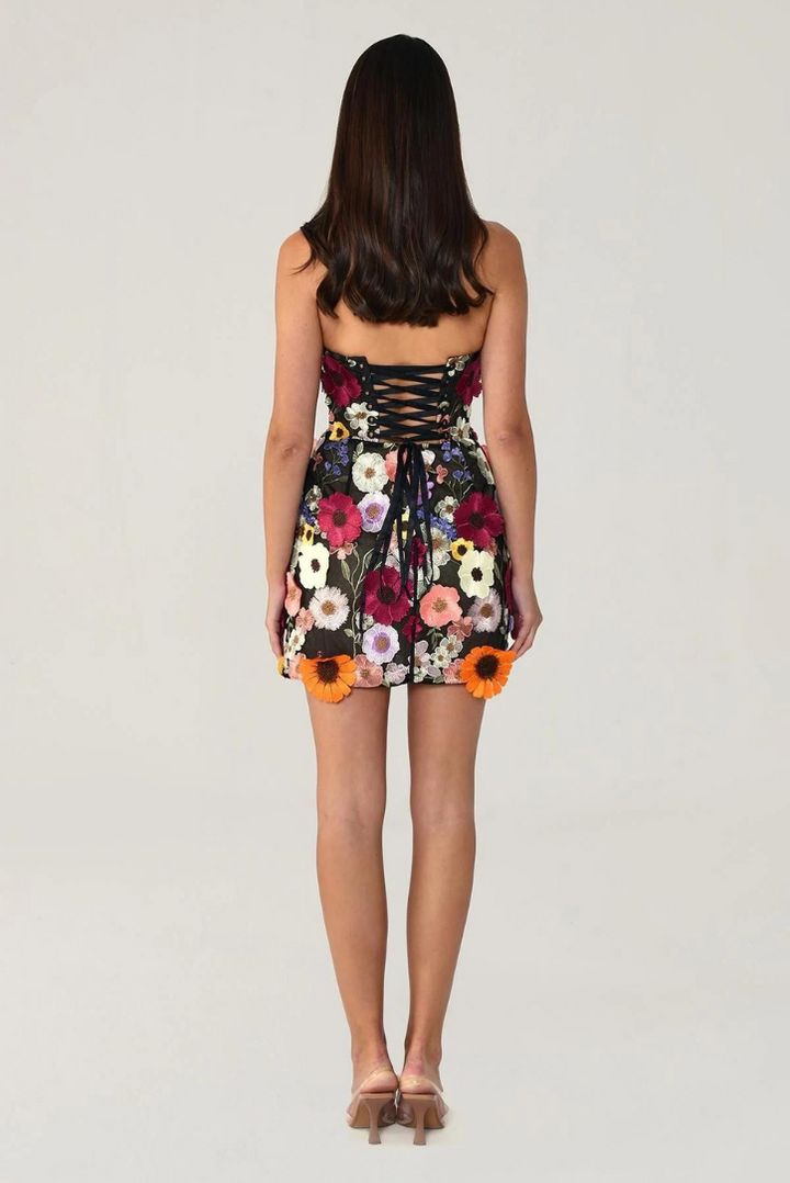 Taylor | Black Corset Mini Dress