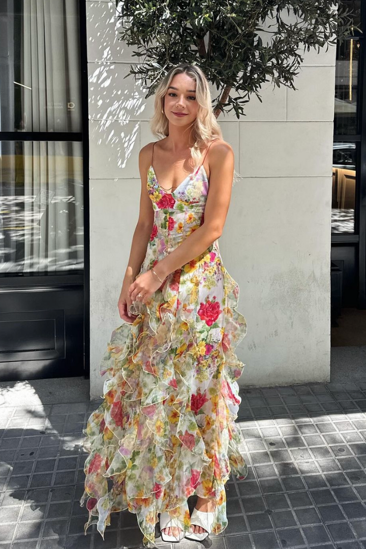 Martini | Ruffle Maxi Dress