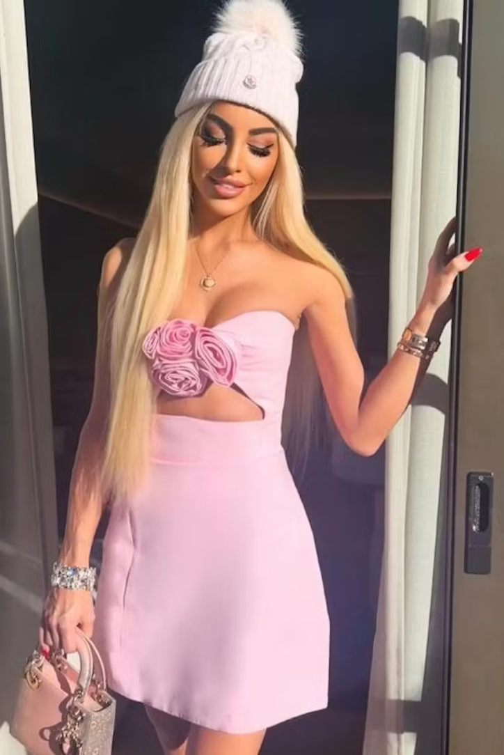 Elanore | Pink Floral Mini Dress