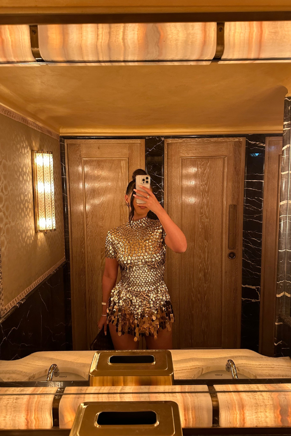 Athena | Champagne Mini Dress