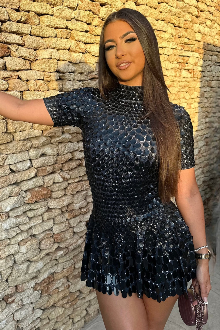 Athena | Black Mini Dress