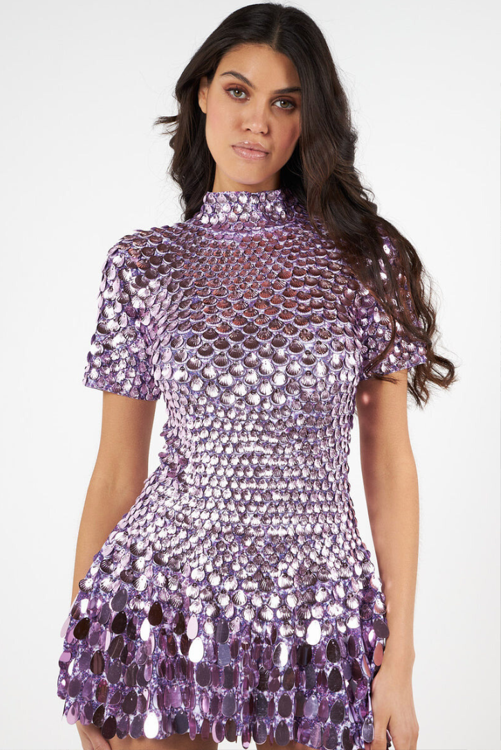 Athena | Lilac Mini Dress
