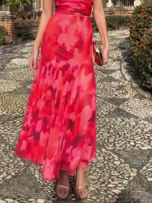 Vivienne | Printed Tube Top & Skirt Set