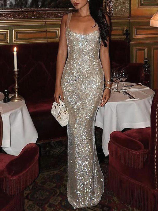 Selene | Glittering Strap Dress