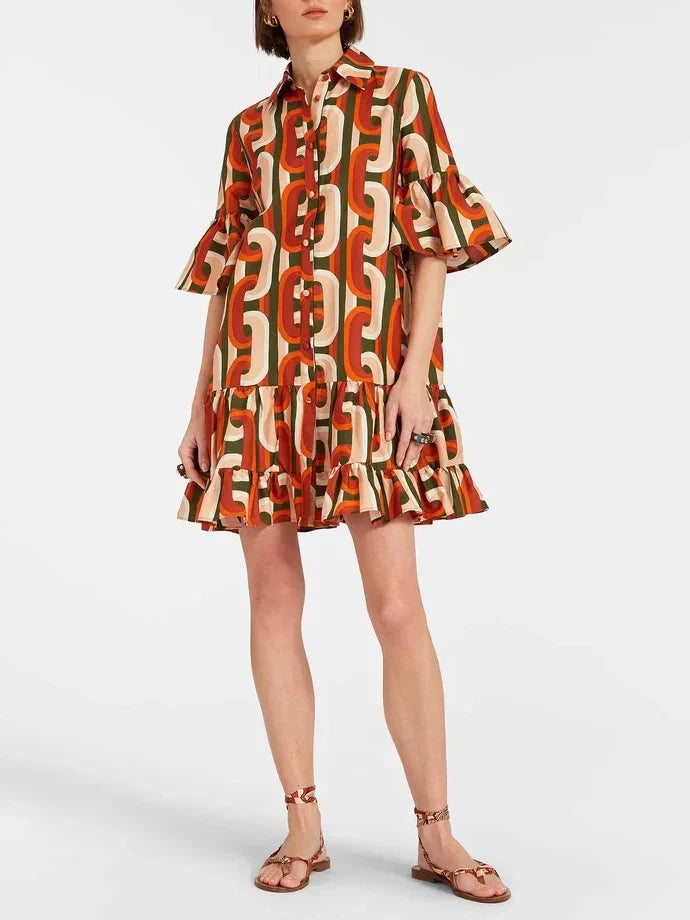 Elsinore | Elegant Dropped Waist Mini Dress