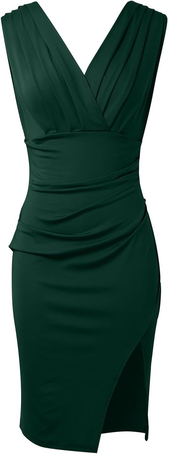 Desi | V-Neck Slit Dress