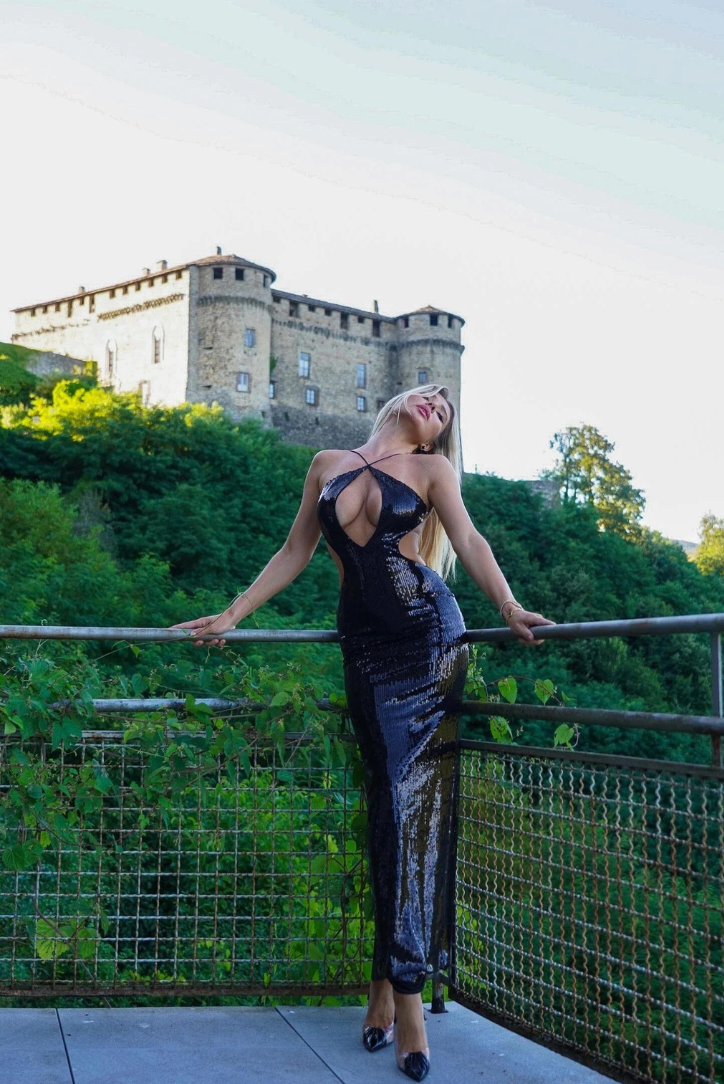 Isobel | Black Sequins Maxi Dress