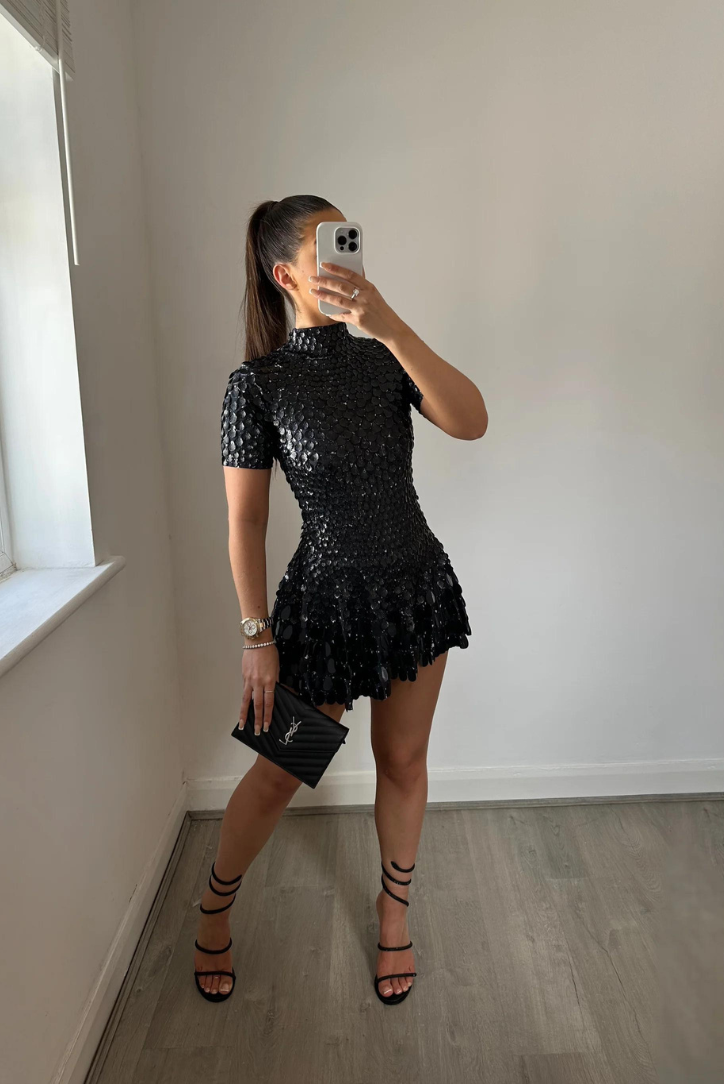 Athena | Black Mini Dress