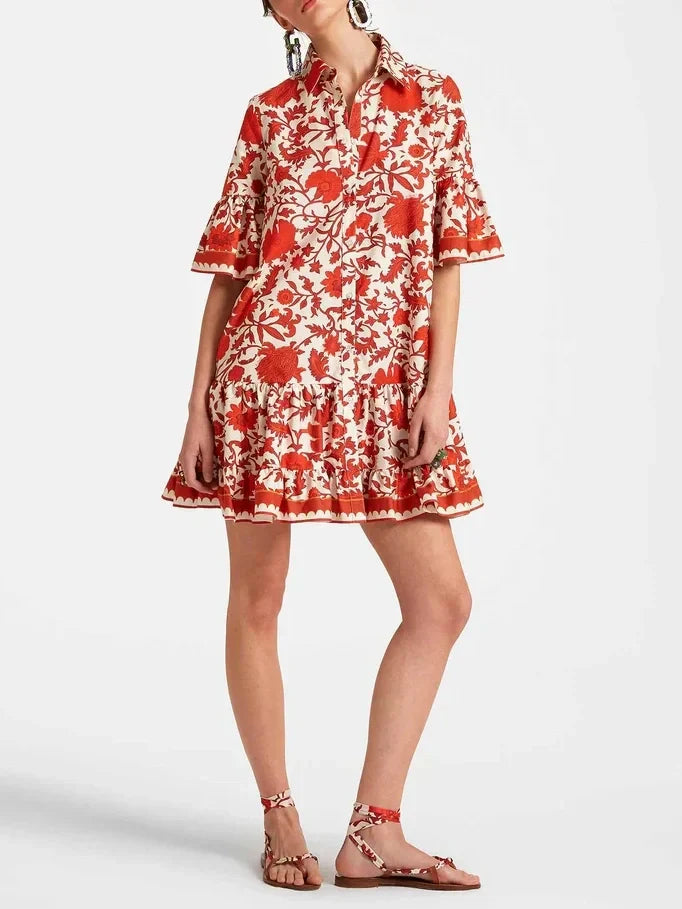 Ismay | Unique Autumn Print Mini Dress